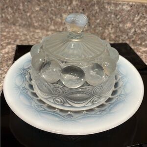Anthropologie Mosser Glass Butter Dish